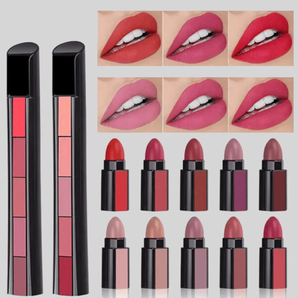5 in One Lipstick-5 steps Matte lipsticks
